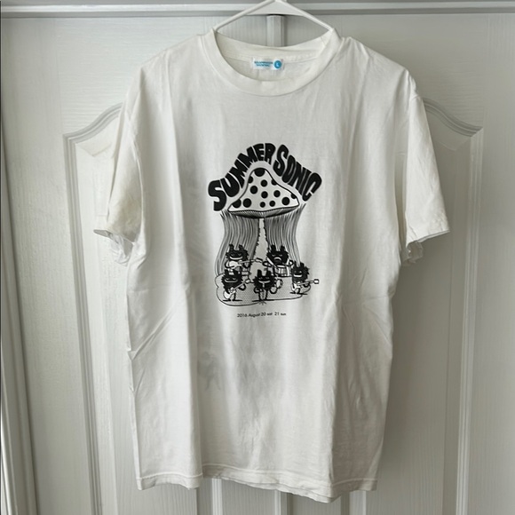 White Summer Sonic Graphic T-ShirtSummerSonic 2016 August